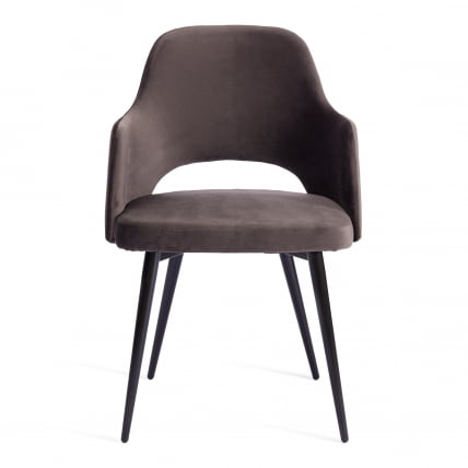 Кресло VALKYRIA 2 (mod. 718) ткань/металл, 55х55х80 см, высота до сиденья 48 см, темно-серый barkhat 14/черный_4