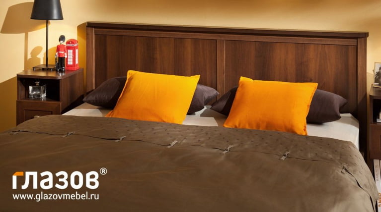 Кровать (1800) Sherlock 41 Орех шоколадный (спальня)_2