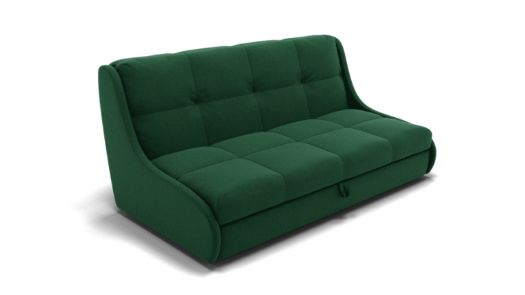 Диван Куба 1400 (ЗР) Цвет фасада: Зеленый; Тип: Прямой; Материал фасада: Металл/Велюр_0