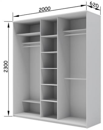Шкаф-купе Хит-23-20-151 Ясень шимо темный_1