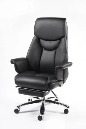 Кресло офисное Парламент H-2021-35 black leather Черный_0