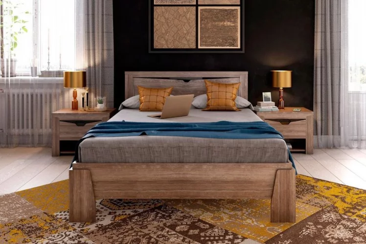 Кровать 1400 Соренто 04 Дуб Стирлинг_5