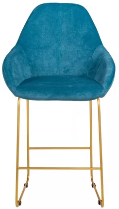Стул барный Kent (Б) Блю/Линк Золото_1