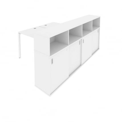 Рабочая станция с опорным шкафом-купе Metal System Б.РС-СШК-4.2 Белый_0
