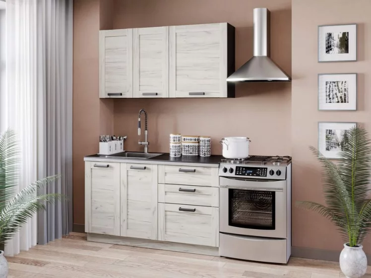 Тумба кухонная 800 с 3 ящиками ЛЮКС (4) Тип 1 Винченца ЛД 234.930.000.071 Черный Дуб Крафт белый_2