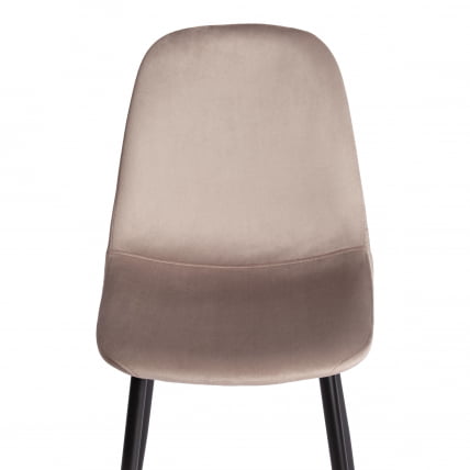 Стул BREEZE (mod. 4724) Велюр/металл , 44 х 53 х 87 см, Coffee (кофейный) HLR9 / черный_6