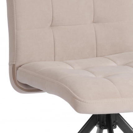 Стул обеденный Medeo поворотный механизм 360, велюр, бежевый, 7_6