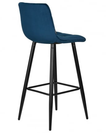 Стул барный DOBRIN NICOLE (черные матовые ножки, темно-синий велюр (108-95)) 2 шт_4