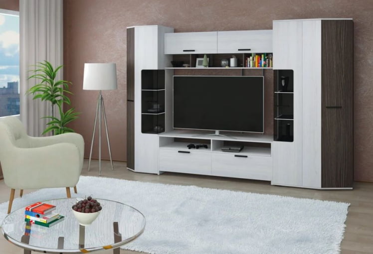 Стенка Атлант Ясень Анкор Светлый Ясень Анкор Темный_5