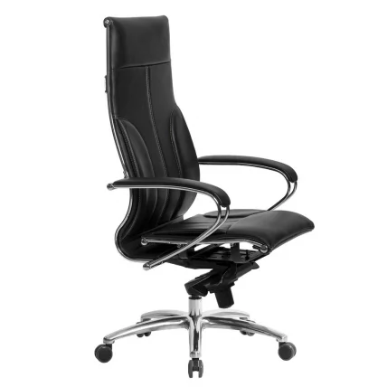 Кресло руководителя Samurai Lux Черный с бежевой прострочкой_3