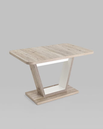 Стол раскладной Vector 120-160 Дуб анкона-белый_1