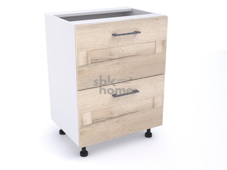 Стол с ящиками СЯ-60 (2), Дублин (600*470*820) Дуб галифакс белый, 21621 _0