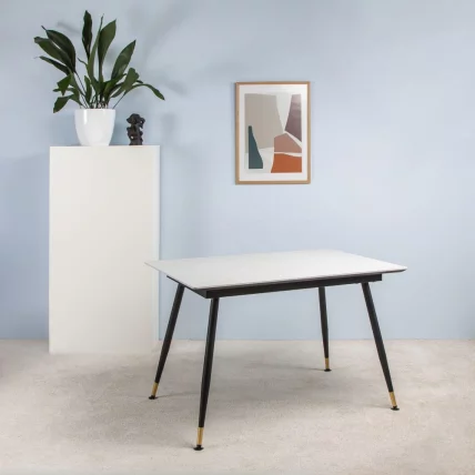 Стол раздвижной Месси 120-160 Мрамор бьянко_4