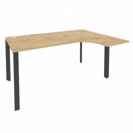 Стол эргономичный правый на П-образном м/к ONIX O.MP-SA-4R Тиквуд Светлый/Антрацит_0