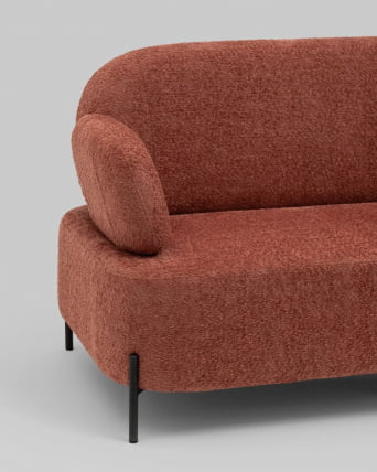 Диван Кэнди ткань букле коралловый_2