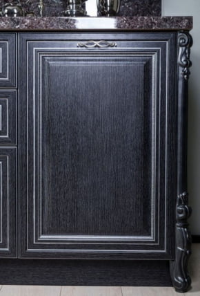 Тумба кухонная 150 бутылочница Италия ЛД 275.246.000 Черный Дуб темный_2