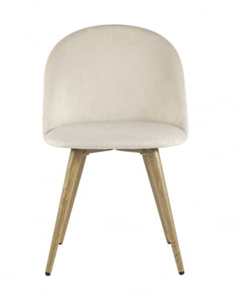 Комплект из четырех стульев Лион велюр кремовый 4 шт_6