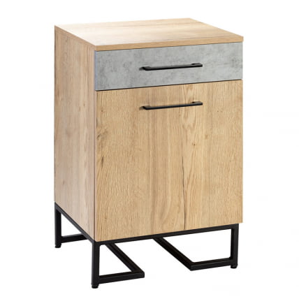 Тумба для обуви с ящиком Loft (ТОЯ) Дуб натур/Бетон_1