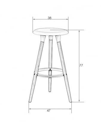 Табурет барный DOBRIN ROYCE Темно-серый GR-04_6