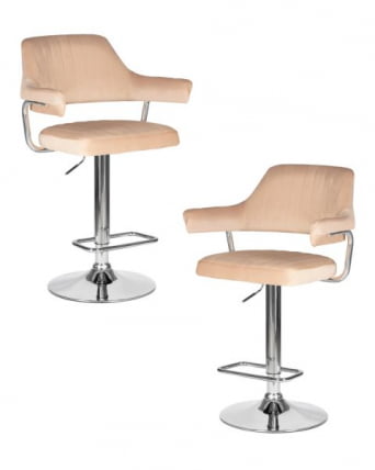 Стул барный DOBRIN CHARLY (бежевый велюр (MJ9-10)) 2 шт_0