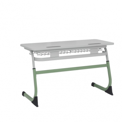 Парта двухместная регулируемая по высоте СМАРТЙ (рост 3-5) Оливковый/Серый / SMARTY_0