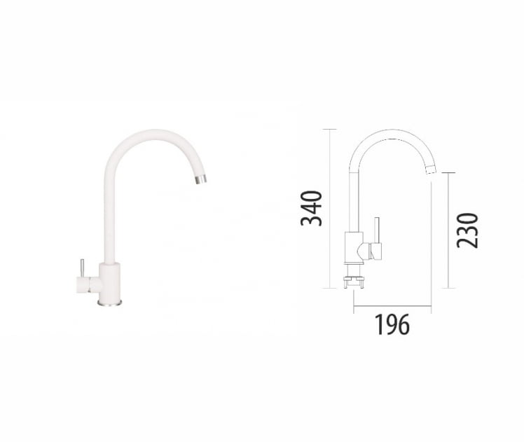 Смеситель СМ 2 Белый камень_1