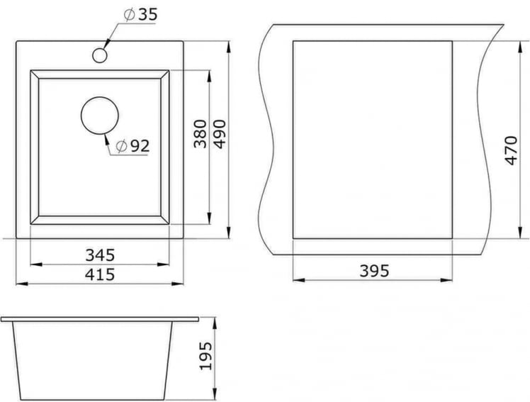 Кухонная мойка GRANULA 4201 Шварц_1