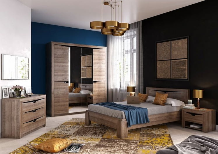 Кровать Соренто 1600 Дуб Стирлинг_11