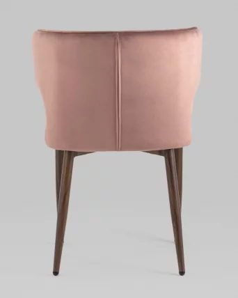 Стул Матео ножки под дерево велюр Пыльно-розовый_4