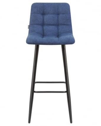 Стул барный DOBRIN NICOLE (черные матовые ножки, синяя ткань (UF860-14B)) 2 шт_7