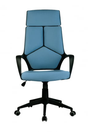 Кресло оператора Riva Chair 8989 (черный пластик) Синий_1