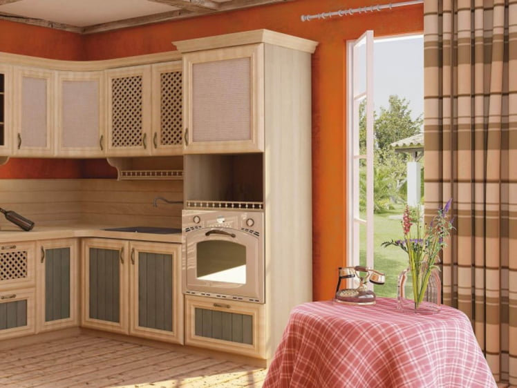 Шкаф для посуды 600 Кантри ЛД 235.111.000 Сономе эйч светлая_2