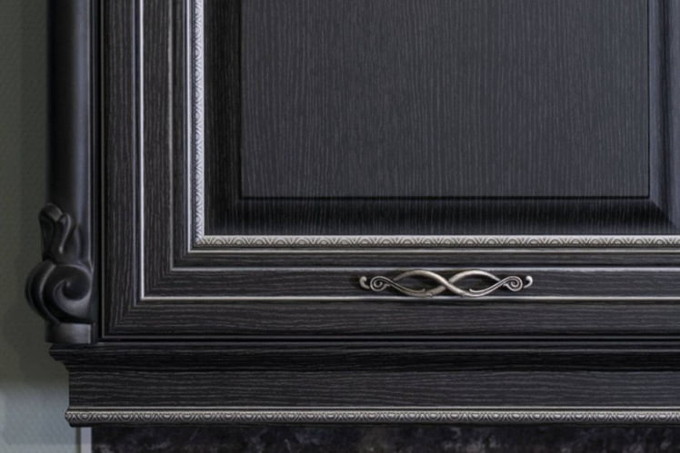 Шкаф кухонный 450 Италия ЛД 275.336.000 Черный Дуб темный_1