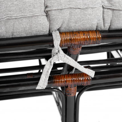 Диван MAMASAN/МАМАСАН 23/02 W /с подушкой/ 169х102х80 см, Antique brown, матрац 182х119 см, ткань серо-бежевая 3М 16/2_5