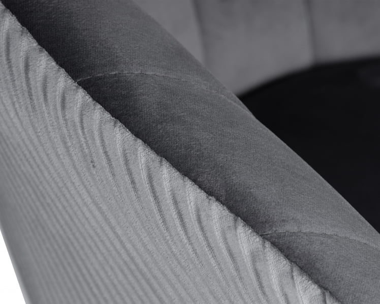 Кресло дизайнерское DOBRIN EDISON BLACK (серый велюр (1922-19))_7
