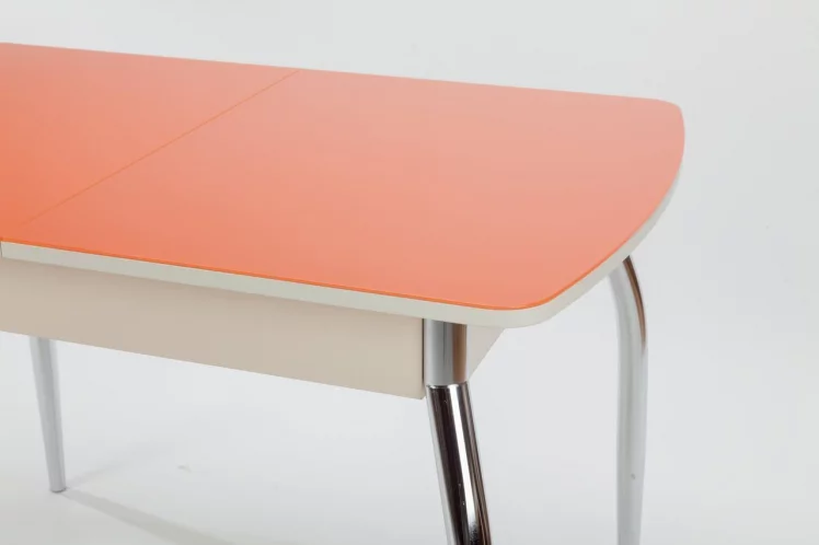 Стол обеденный Чикаго СТ(6191) крем,стекло оранжевое_3