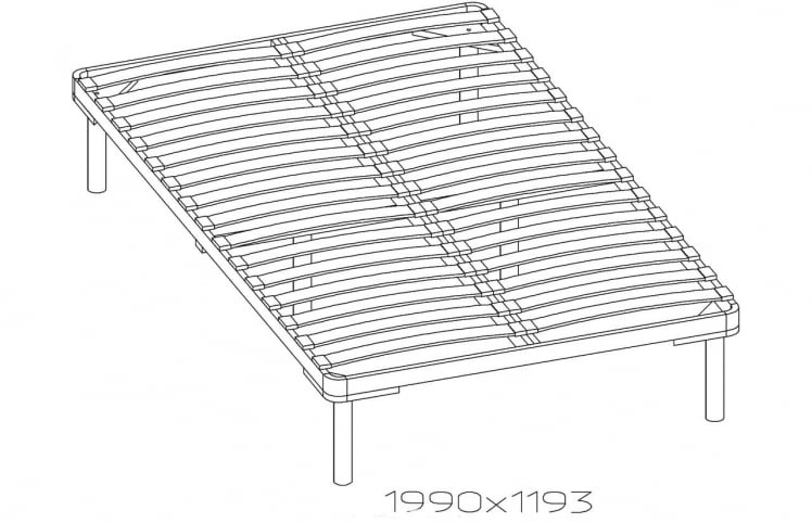 Основание с гибкими ламелями 4.1 (1200) Металл (спальня)_1