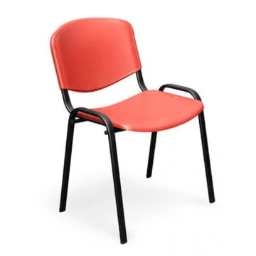 Стул ZP_UP_EChair Rio ИЗО чёрн пластик красный 573679_0