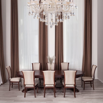 Стол VERSAL овальный бук, мдф, 300 (350/400) х 110 х 78 см, Tobacco_11