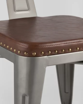 Стул TOLIX ARMS SOFT с подлокотниками Серебристый_8