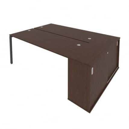 Рабочая станция с опорным шкафом-купе Metal System Б.РС-СШК-1.5 Венге/Антрацит_0