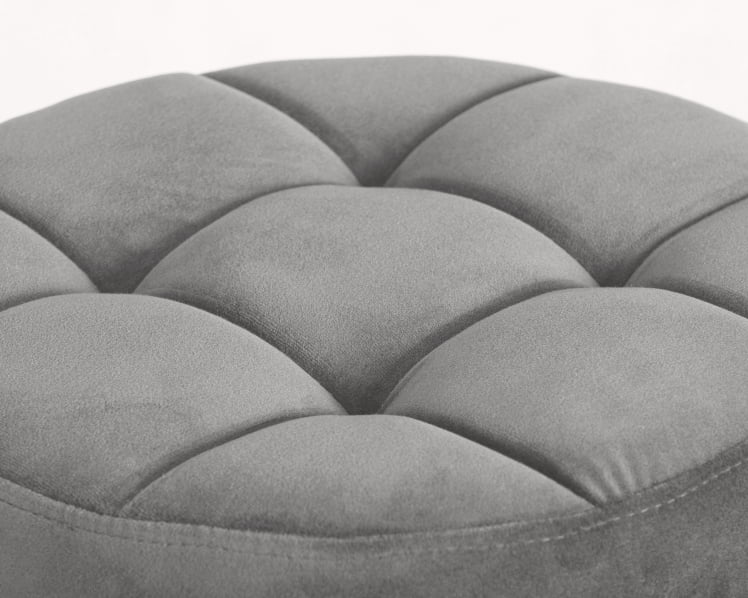 Табурет барный DOBRIN BRUNO BLACK велюр Серый MJ9-75_1