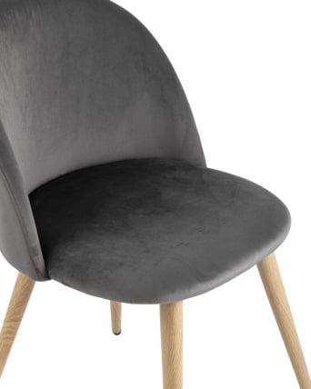 Комплект из четырех стульев Лион велюр серый 4 шт_6