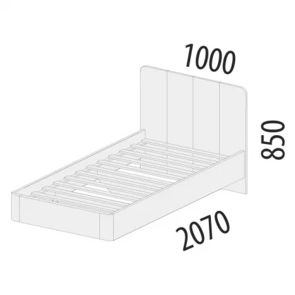 Кровать Кашемир 900.04 Дуб Кронберг_3