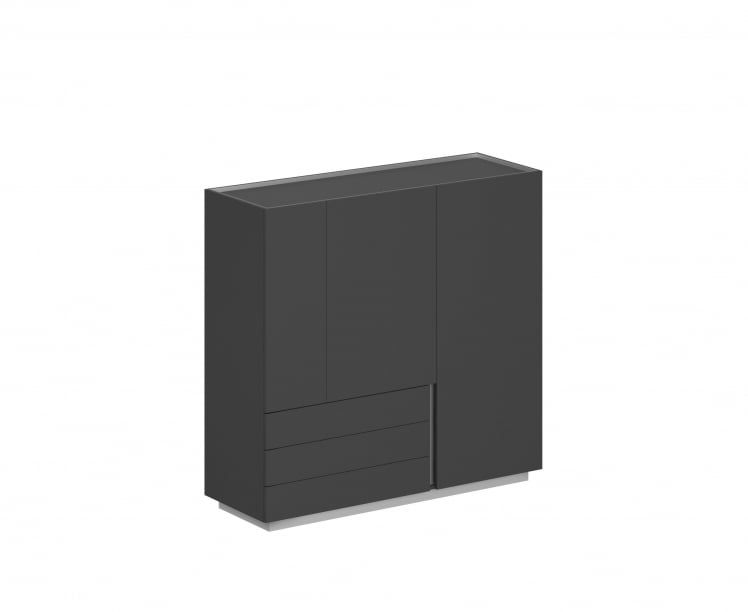 Шкаф Oliver OL-20-17.OS.OS.OS.L Оникс серый_0