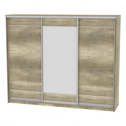 Шкаф-купе B-220х270х60-1(ДКМ-D7D8D7)_0