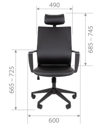 Кресло руководителя Chairman 545 экокожа Коричневый_3