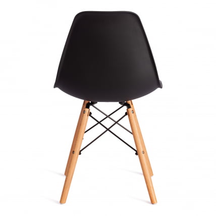 Стул CINDY (EAMES) (mod. 1801) дерево бук/металл/сиденье пластик, 45x51x82 см, Black (черный)_3