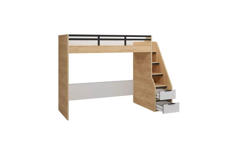 Кровать-чердак левая Урбан ЛД 528.250.000 Дуб Золотой/Белый_1