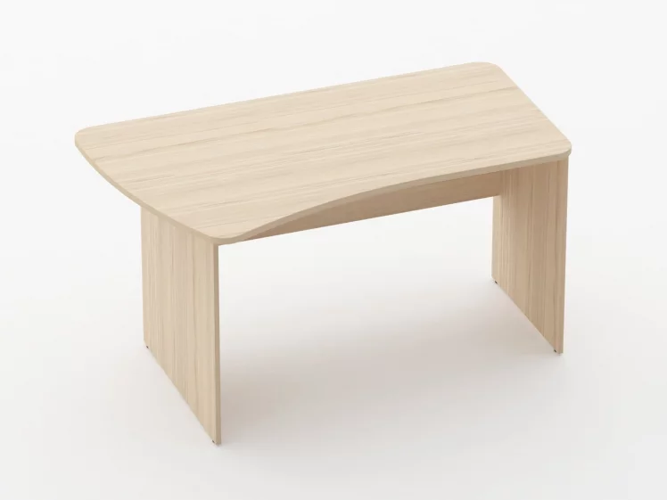 Стол эргономичный Glassy 1.12.14Л Дуб молочный_0